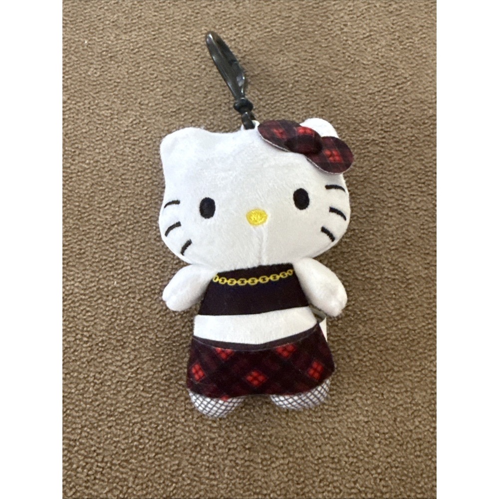Hello Kitty Series 3 Plush Danglers Goth Keychain 4" (Lexi)